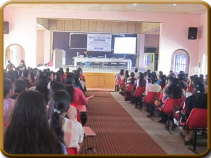 Female-Students-attending-Seminar--organized-by-Women-Cell-of-the-College.